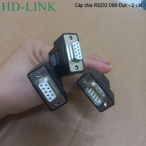 Dây cáp chia COM DB9 RS232 Đực sang 2 cổng cái dài 0.3M, 0.5M, 1M, 1.5M, 2M, 3M, 5M, 10M – HD-Link DIY 28AWG cao cấp