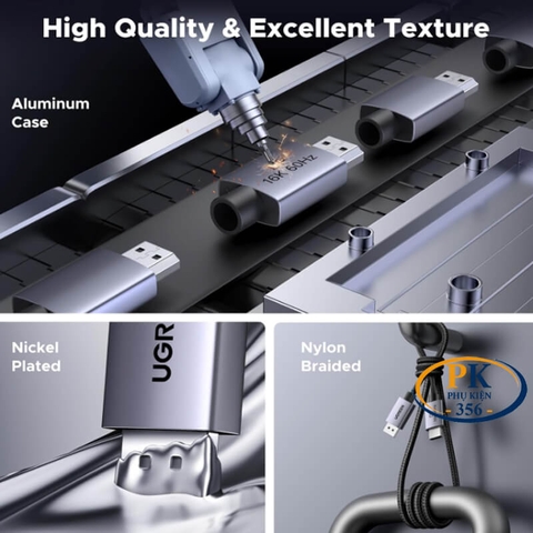 Dây cáp displayport 2.1 chuẩn 16K@30Hz 4K@240Hz DP118 chính hãng Ugreen 15383 dài 1M