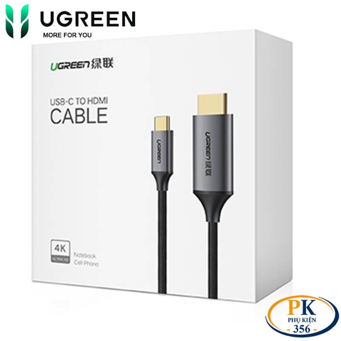 Cáp chuyển USB Type-C sang HDMI 2.0 chuẩn 4K@60Hz MM142 chính hãng Ugreen 50570 dài 1.5M