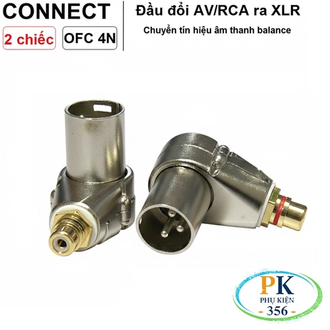 Jack chuyển AV sang XLR bẻ góc DIY bộ 2 chiếc, chất lượng cao