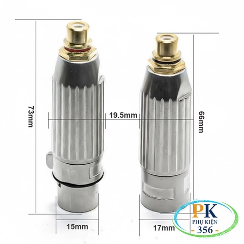 Đầu chuyển RCA Female sang XLR Female – Lõi đồng OFC 4N cao cấp bộ 2 chiếc