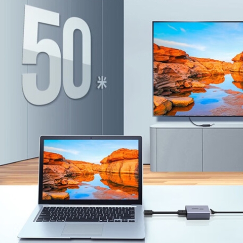 Bộ kéo dài HDMI qua cáp mạng CAT5 CAT6 RJ45  50M Ugreen 90811 CM609