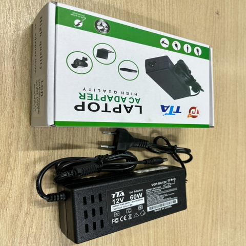 Nguồn Adapter 12V-5A 60W chân 5.5 x 2.5mm chính hãng TTA QWY-1250