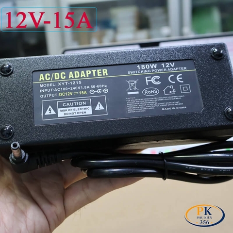 Adapter DC 12V 15A 180W XYT-1215 – Nguồn Công Suất Lớn, Ổn Định, Chống Nhiễu