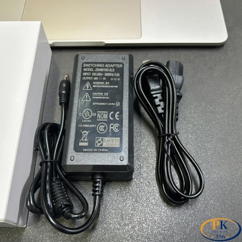 Nguồn DC Adapter 48V-1A ZB480100-3LS – Chân C13 – Có Đèn Báo