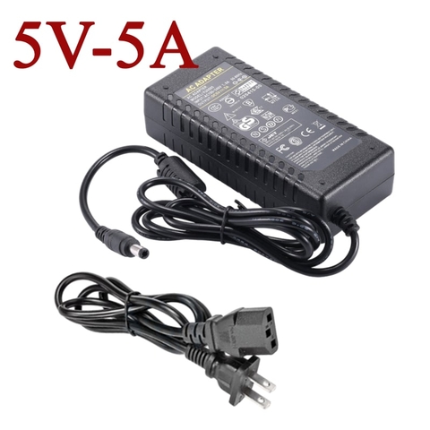 Nguồn DC Adapter 5V-5A ZB050500-3LS – Chân C13 – Đầu US – Có Đèn Báo – Cáp AC 1m, Cáp DC 1m | Nguồn DC Công Suất Cao Ổn Định, Bền Bỉ