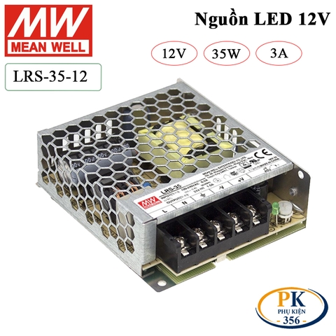 Bộ nguồn led 12V-3AMeanwell LRS-35-12 35W 12V