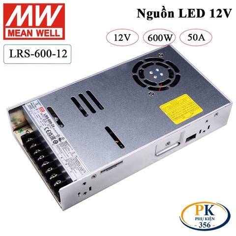 Bộ nguồn led DC 12V-50A Meanwell LRS-600-12 600W