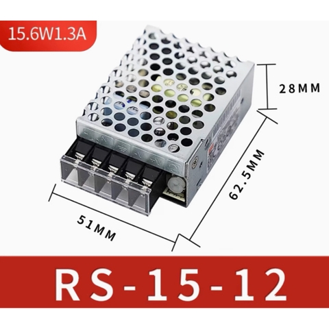 Bộ nguồn led 12V-1.3A Meanwell RS-15-12 15W 12V