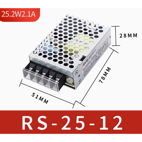 Bộ nguồn led 12V-1.3A Meanwell RS-15-12 15W 12V