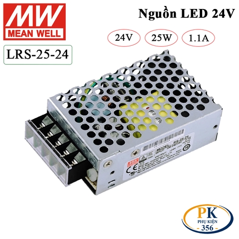 Bộ nguồn led DC 24V-1.1A Meanwell RS-25-24 25W