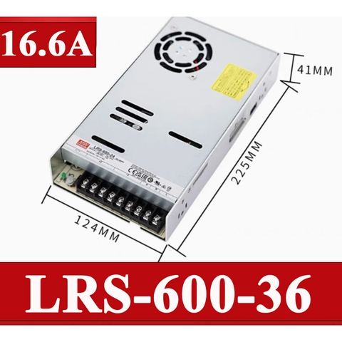 Bộ nguồn led 36V-16.6A Meanwell LRS-600-36 600W 36V