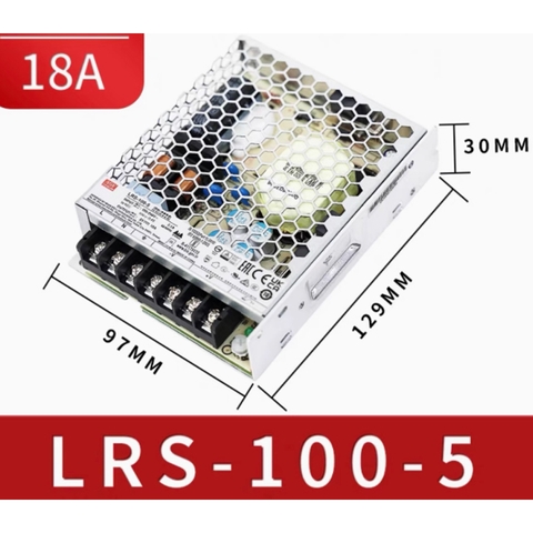 Bộ nguồn led DC 5V-18A Meanwell LRS-100-5 100W