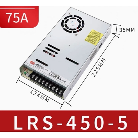Bộ nguồn led DC 5V-75A Meanwell LRS-450-5 450W