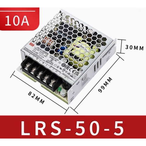 Bộ nguồn led DC 5V-10A Meanwell LRS-50-5 50W
