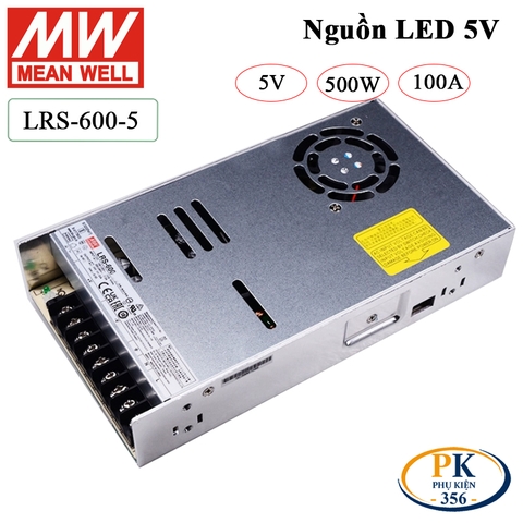 Bộ nguồn led DC 5V-100A Meanwell LRS-600-5 500W