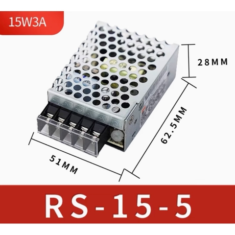 Bộ nguồn led DC 5V-3A Meanwell RS-15-5 15W