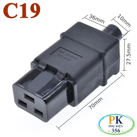 Đầu phích cắm nguồn IEC C19 | Kết nối điện chuyên nghiệp cho server, UPS, tủ mạng
