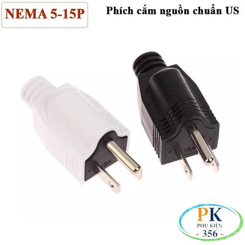 Đầu phích cắm nguồn 3 chấu US NEMA 5-15P 250V/10A | Cho UPS, máy tính, adapter – An toàn & bền bỉ