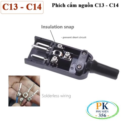 Phích cắm nguồn IEC C13 | Chân hợp kim đồng-niken mạ niken – Bền bỉ, an toàn cho server, UPS, PDU