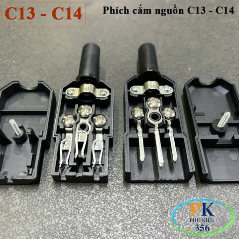 Phích cắm nguồn IEC C13 | Chân hợp kim đồng-niken mạ niken – Bền bỉ, an toàn cho server, UPS, PDU