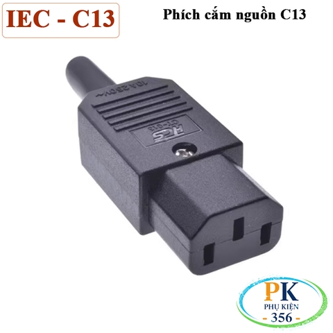 Phích cắm nguồn IEC C13 | Chân hợp kim đồng-niken mạ niken – Bền bỉ, an toàn cho server, UPS, PDU