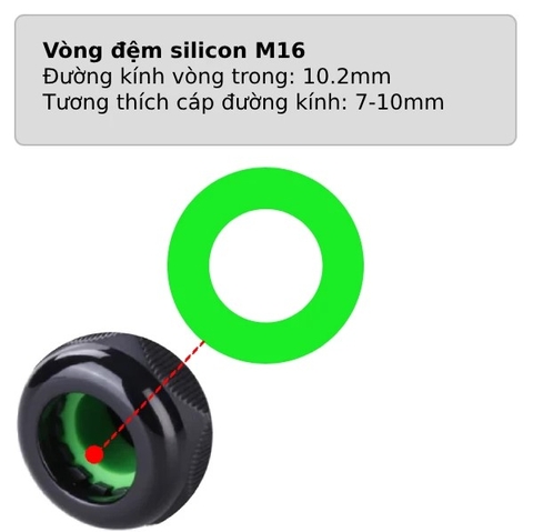 Đầu Cút Nối Dây Điện Chống Nước IP68 Eweichat EW-M16 Cho Dây Ø 8.5mm