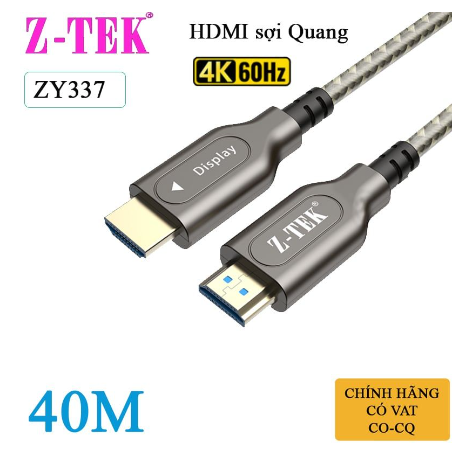 Cáp HDMI 2.0 sợi quang chuẩn 4K chính hãng Z-tek dài 10M đến 100M