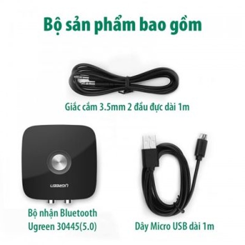 Ugreen 30445 Đầu nhận bluetooth 5.0 dùng cho loa âm ly CM123