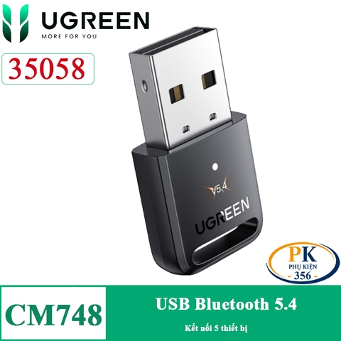 Ugreen 35058 USB Bluetooth 5.4 kết nối 5 thiết bị CM748