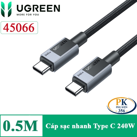 Ugreen 45067 Cáp USB type C sạc nhanh 240W - L513 dài 1M
