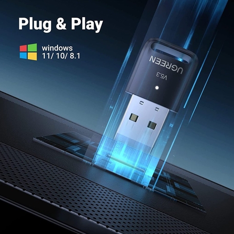 Ugreen 90225 USB bluetooth 5.3 kết nối 5 thiết bị cùng lúc CM591