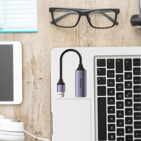 Cáp chuyển đổi USB 2.0 sang mạng LAN RJ45 100Mbps, USB 2.0 to lan RJ45 VEGGIEG V-K307