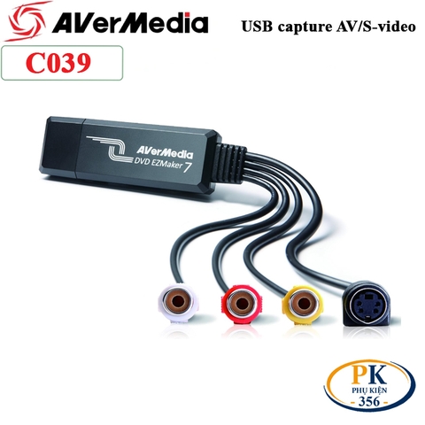 USB Capture thiết bị ghi hình AV S-video Avermedia C039 DVD EZmake7