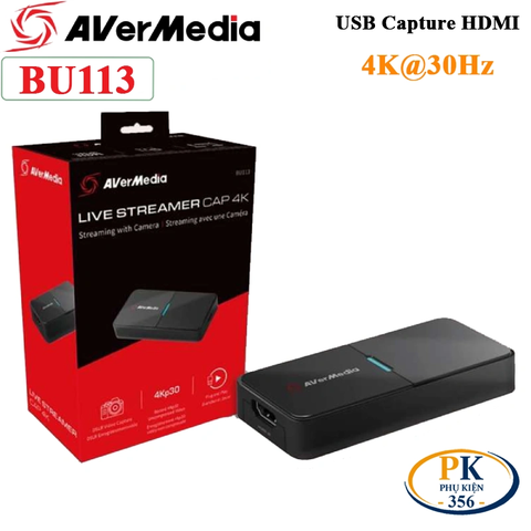 USB ghi hình Thiết Bị Livestream Capture Card AverMedia CAP 4K - BU113