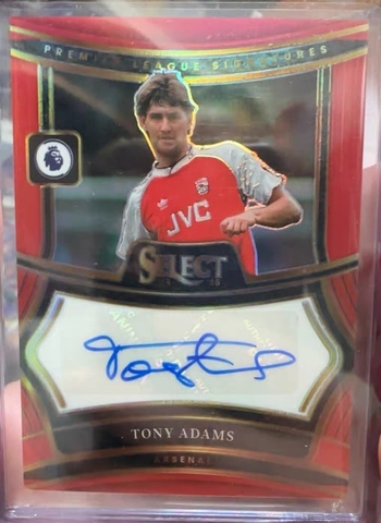 PANINI SELECT TONY ADAMS RED ON RED AUTO ARSENAL TLO