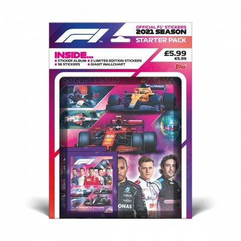 Gói thẻ Topps Formula One F1 STICKER STARTER PACK 2021