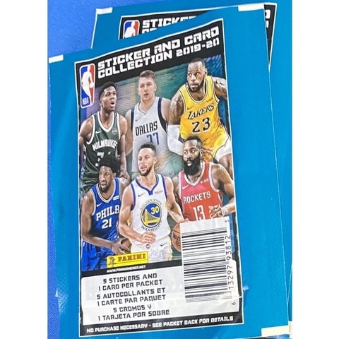 Gói thẻ sticker Panini bóng rổ pack 2019/20