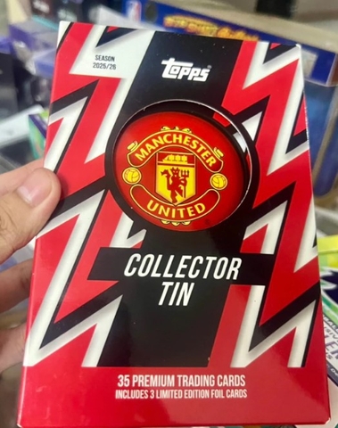 Hộp Thẻ Bóng Đá Chính Hãng Topps Collector Tin 2025/26