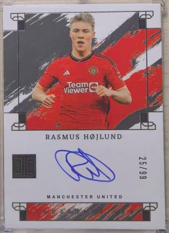 HOJLUND IMMACULATE ON-CARD AUTOGRAPH /99 MANCHESTER UNITED MU TLO