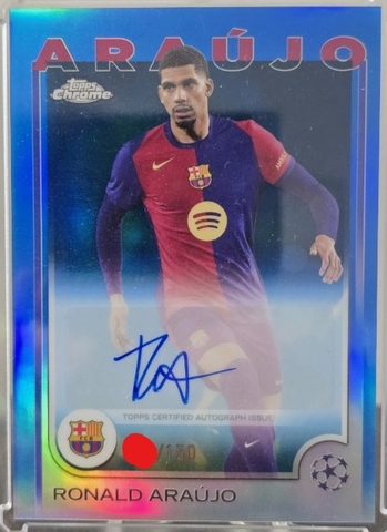2024-25 Topps UEFA Club Competitions Ronald Araujo Auto /150 BARCA BARCELONA TLO