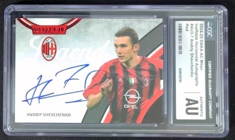 SHEVCHENKO AC MILAN DAKA AUTO ON CARD /35 TLO