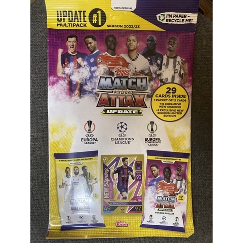 Gói thẻ Topps Match Attax Update Multi Pack 1 2022/23