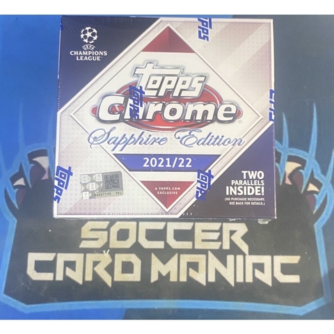 Hộp thẻ Topps Chrome UEFA Sapphire Edition 2021/22