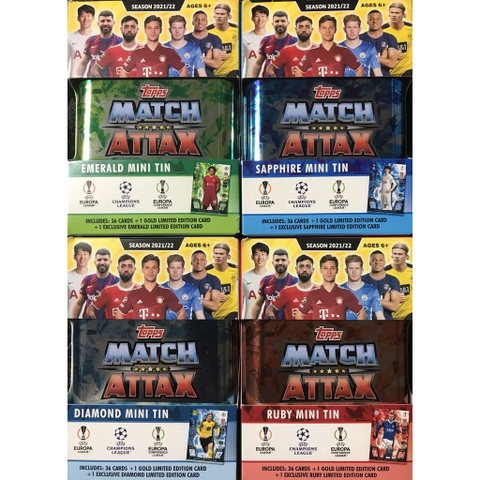 Hộp thẻ Topps Match Attax Mini Tin 2021/22