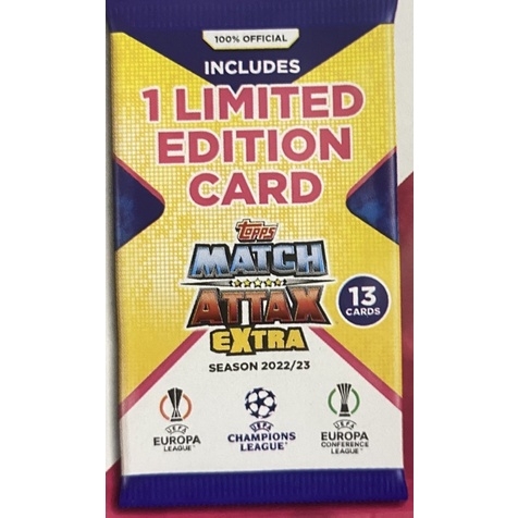 Gói thẻ Topps Match Attax Extra Limited Edition Pack 2022/23