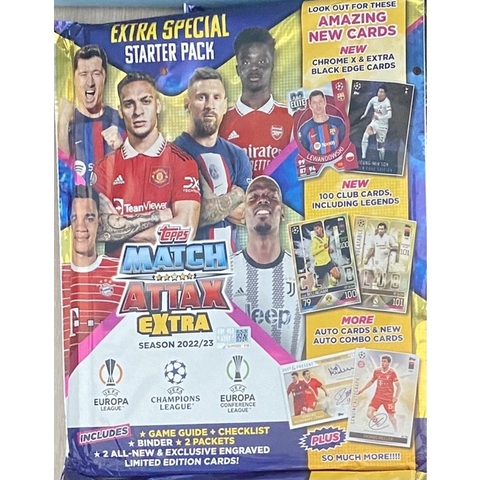 Gói thẻ Topps Match Attax Extra Starter Pack 2022/23