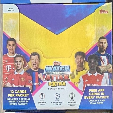 Hộp thẻ Topps Match Attax Extra Full Box 2022/23