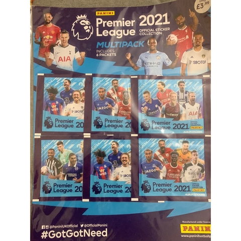 Gói thẻ Panini Sticker EPL Multi Pack 2021