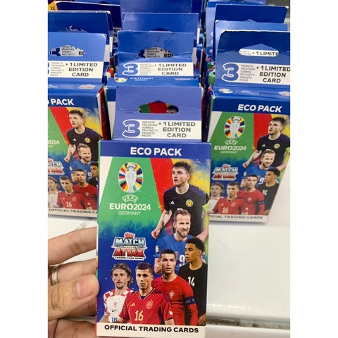 Hộp thẻ Topps Match Attax Euro Eco Pack 2024
